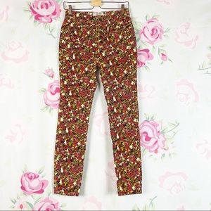 NEW Free People Sun Chaser Floral Skinny Pants